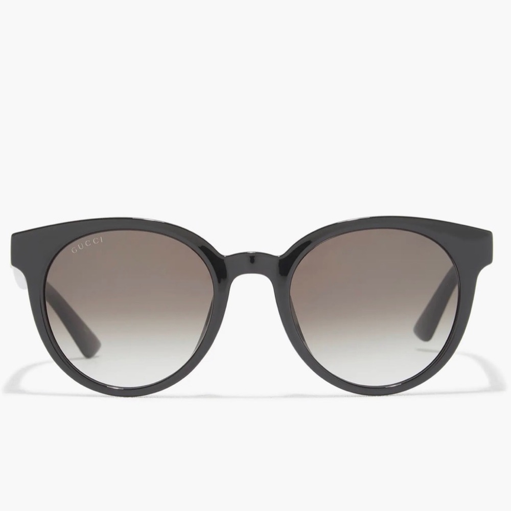 Gucci Black Round Gradient Lens Sunglasses